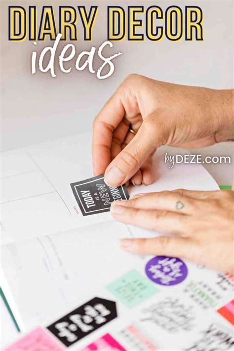 Personal Diary Decoration Ideas To Spruce Up Your Journal Bydeze