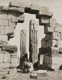 Antique And Classic Photographic Images Pillars Of Thutmose Iii With