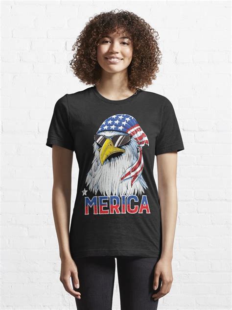 Eagle Mullet T Shirt 4th Of July American Flag Merica Usa T Shirt For Sale By Liquets