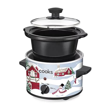 Cooks 1 5 Quart Village Ski Scene Slow Cooker