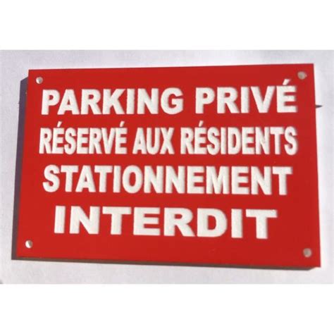 Panneau Parking Priv R Serv Aux R Sidents Stationnement Interdit