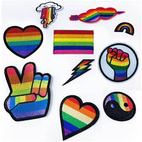 Buy Rainbow Iron On Patches Gay Pride Embroidered Patch Sticker Diy Appliques At Affordable