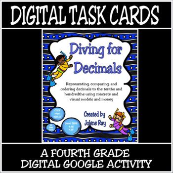 Teks E F Distance Learning Digital Task Cards Diving For Decimals