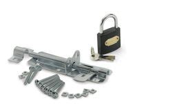 Samson Mm Zinc Plated Padbolt Mm Grey Iron Padlock Set Shop