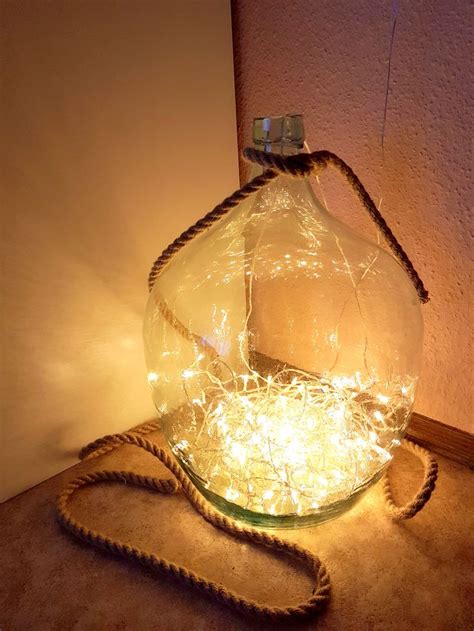 Deko Idee Diy Led Lichterkette In Gro Er Flasche Do It Yourself