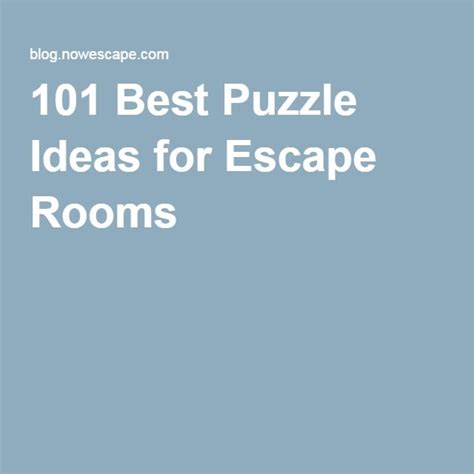 Best Puzzle Ideas For Escape Rooms Escape Room Escape Room For