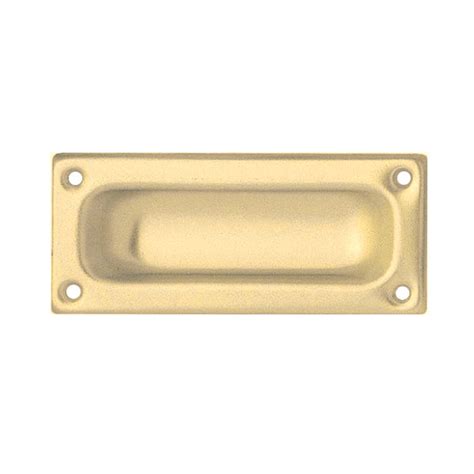 Flush Pull Handle 90mm Brass Woodlands Diy Store