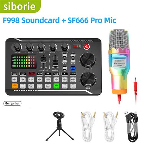 Jual Siborie F Soundcard Sf Pro Mic Paket Lengkap Set Mixer