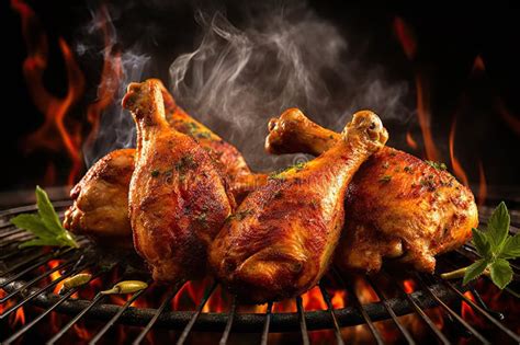 Flame Grilled Perfection Succulent Chicken Drumsticks Cooked To Juicy