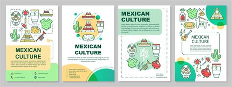 Diseño de plantilla de folleto de cultura mexicana. tradiciones de mexico. folleto, folleto ...