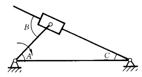 如下图所示为偏置导杆机构试作出其在图示位置时的传动角以及机构的最小传动角及其出现的位置并确定机构为学赛搜题易