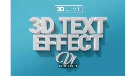 افکت متن سه بعدی 3D Text Effects V1 دانلود افکت فتوشاپ