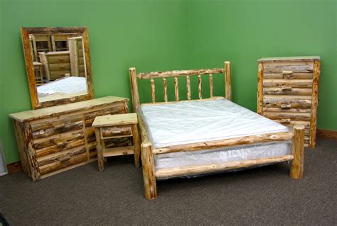 Midwest Log Furniture- Rustic Log Bed - King - LAVORIST