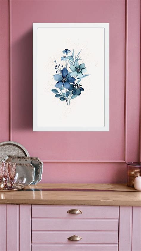 Floral Bouquet Wall Art Floral Bouquet Printable Wildflowers Wall