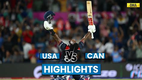 USA Vs CAN Highlights United States Beat Canada By 7 Wickets I T20