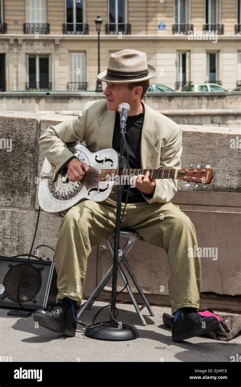 Street Musician Paris France Stock Photo Alamy