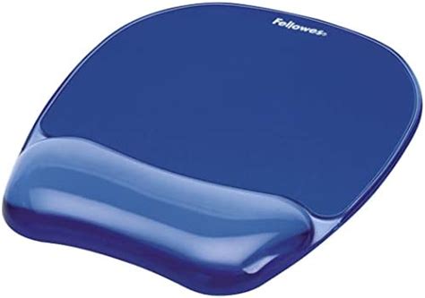 Fellowes 91141 Gel Crystal Mousepad Wrist Rest Blue Amazon Ca