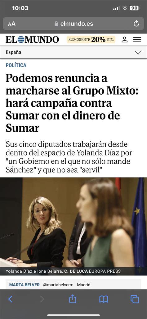 Podemos renuncia a marcharse del grupo y hará campaña contra sumar con