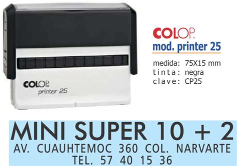 Colop Mod Printer Y M S Publicidad