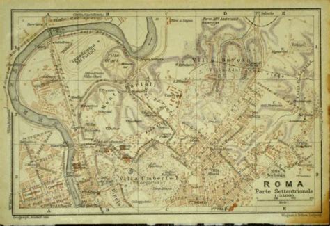 ROMA N ALTER Stadtplan mappa della città vecchia datiert 1931 EUR