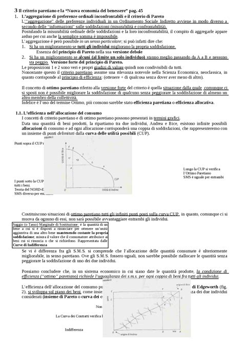 Il Criterio Paretiano E La Nuova Economia Del Benessere Dispense Di