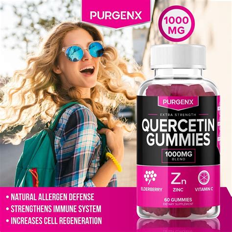 Quercetin Zinc Gummies Zinc Quercetin 1000mg Quercetin With Vitamin C