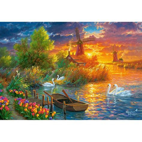 Puzzle 1000 pièces idylle hollandaise Castorland La Redoute