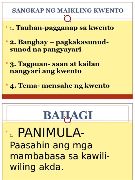 Ano Ang Kahulugan Ng Maikling Kwento At Bahagi Nito Hot Sex Picture