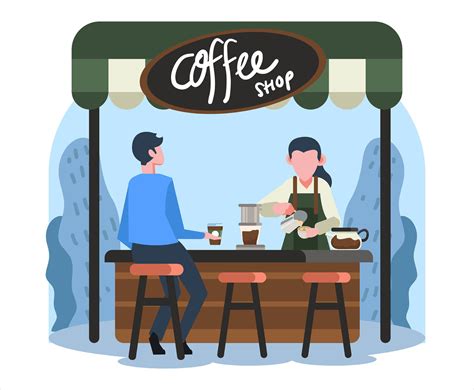 Female Barista Vector Vector Art And Graphics