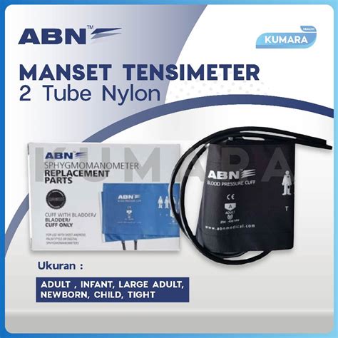 Jual Abn Manset Tensimeter Selang Tube Nylon Cuff Latex Bladder