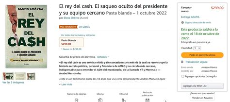 Anuncian el libro El rey del cash AMLO y su equipo Prólogo de