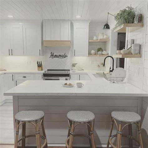 Neutral Farmhouse Kitchen With Quartz Countertops Soul And Lane