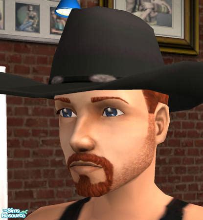 The Sims Resource Black Cowboy Hat Red Hair