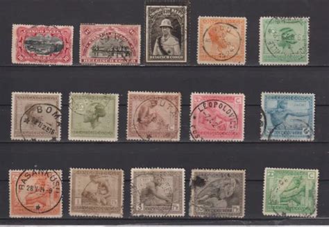 LOT DE TIMBRES oblitérés du Congo belge années variées EUR 2 40