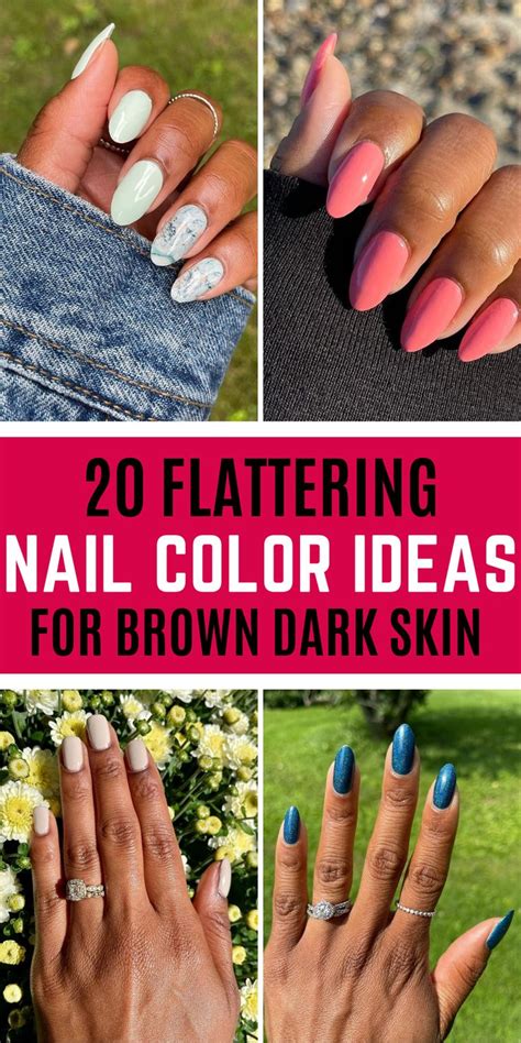 20 Nail Color Ideas That Are Flattering On Dark Skin Colors For Dark