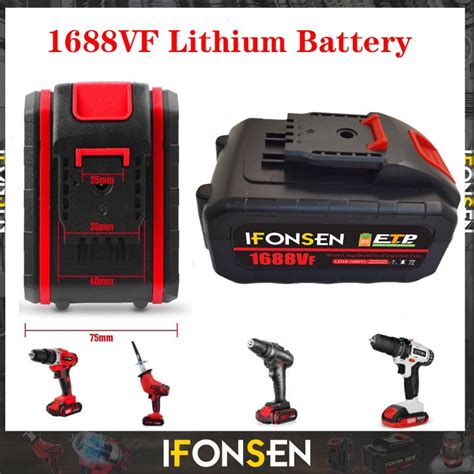 Ifonsen 588vf1688vf Large Capacity Lithium Battery Cordless Drill Battery For 21v Battery