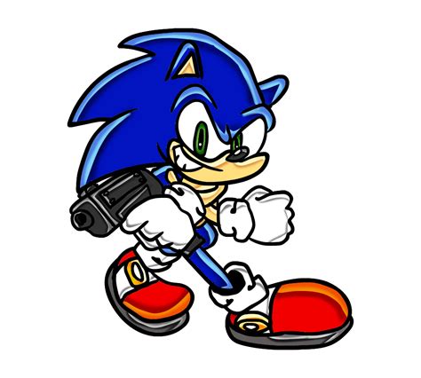 Sonic With A Gun By Hypertonicinhere On Newgrounds