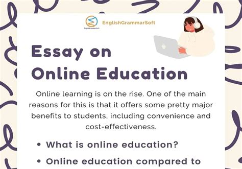 Essay On Online Education Pros Cons EnglishGrammarSoft