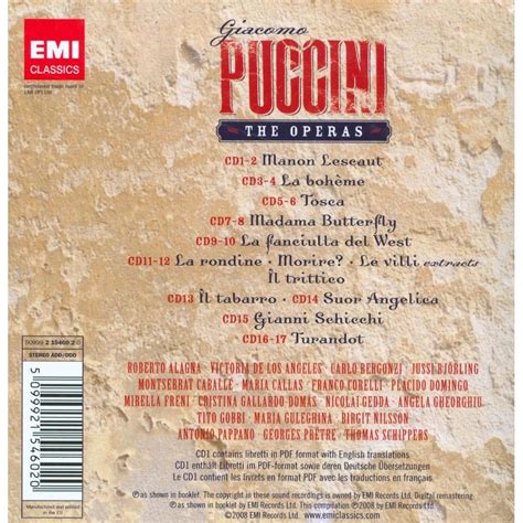 The operas / various artists by Puccini, Giacomo, CD box with melomaan - Ref:116978189