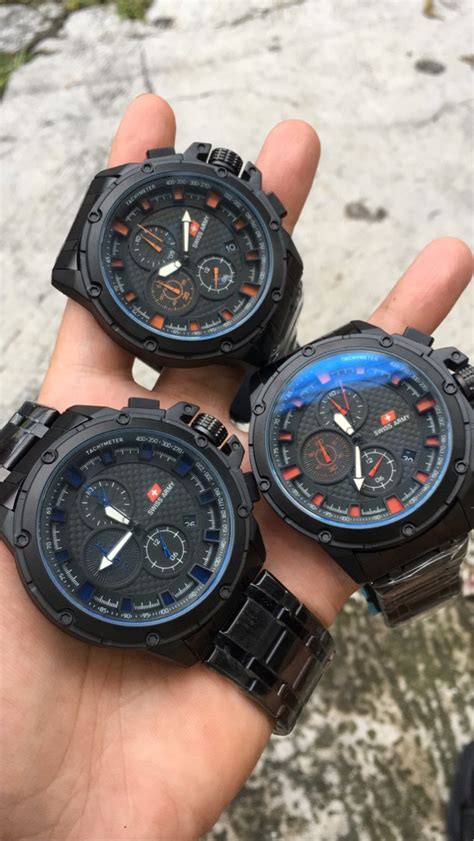 Jam Tangan Pria Swiss Army Chronograph Fesyen Pria Jam Tangan Di