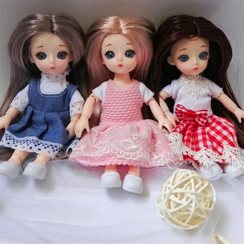 New 13 Movable Jointed Dolls Toys Mini 16cm BJD Baby Girl Boy Doll