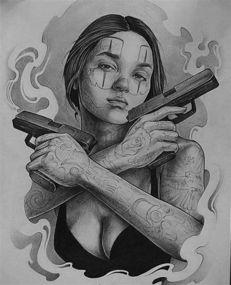 Chicano Drawings Tattoo Art Drawings Black And White Art Drawing