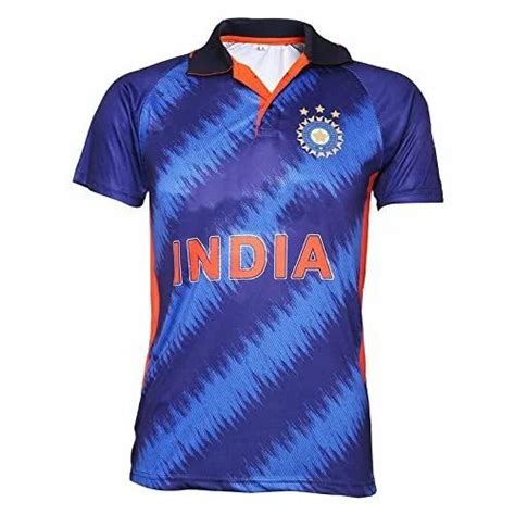 Polyester Unisex Indian Cricket Team Jersey, Printed at Rs 220/piece in ...