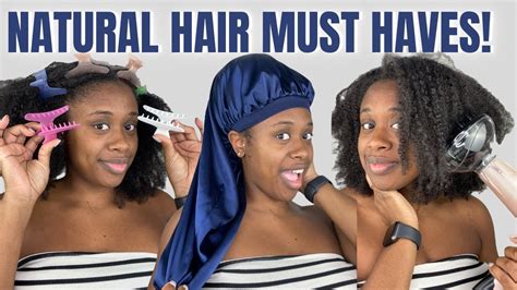 Natural Hair Must Haves Tools And Accessories For Sleeping Shower And Styling Youtube