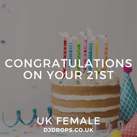 UK Female - Congratulations on Your 21st - DJ Drops for DJs | Vocal ...