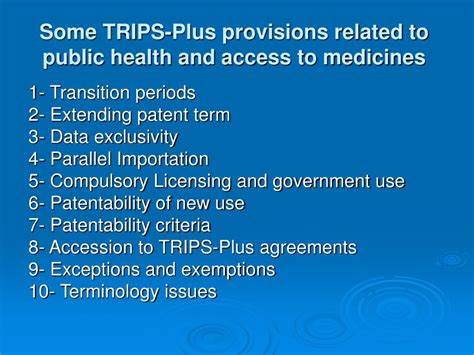 PPT - TRIPS-Plus Provisions in EU FTAs Impact on Public Health and ...