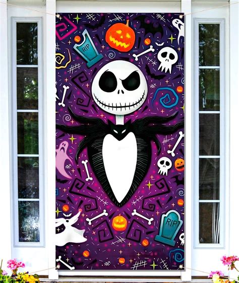 The Nightmare Before Christmas Cubierta Para Puerta De Halloween Jack