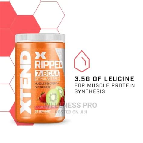 Xtend Ripped Bcaa Powder Strawberry Post Workout Recovery Wellness Pro