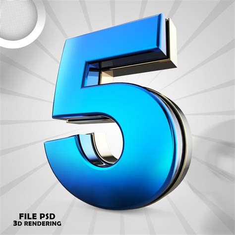 Premium Psd 3d Rendering Of A Number Blue