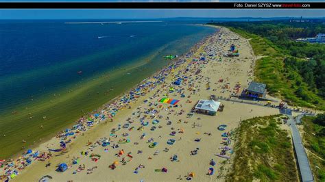 Świnoujście plaża w samo południe Świnoujście w sieci